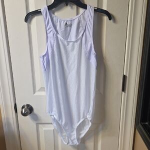Women's White Mesh Swim Coverup